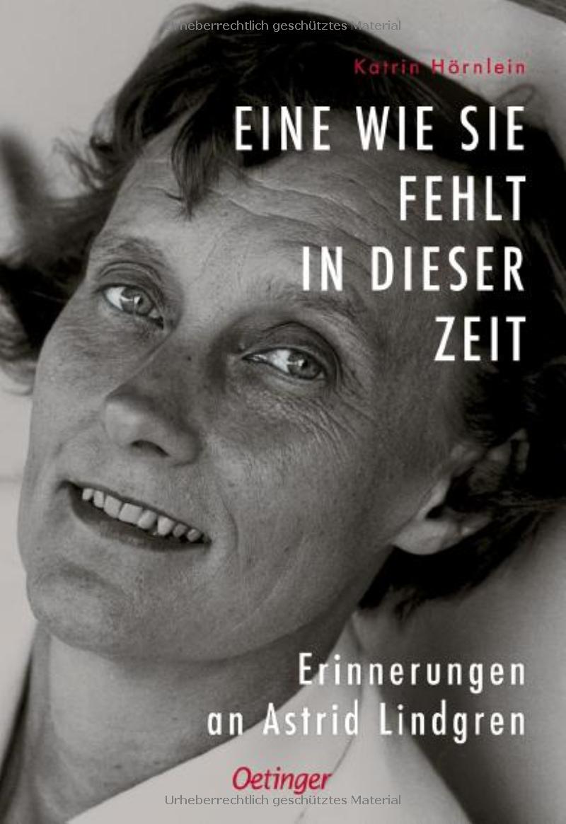 Buchcover, das ein Portrait Astrid Lindgrens abbildet mit Titel 
